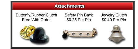 Die Struck Lapel Pin Attachments